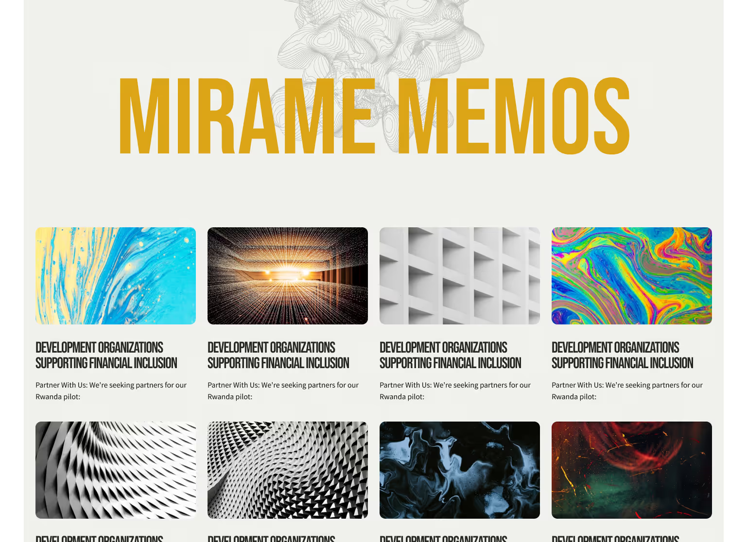 Mirame Africa design shot